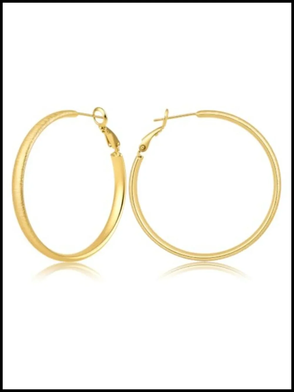 18K Gold Plated Twisted Hoop Earrings S925 Sterling Silver Post Hypoallergenic